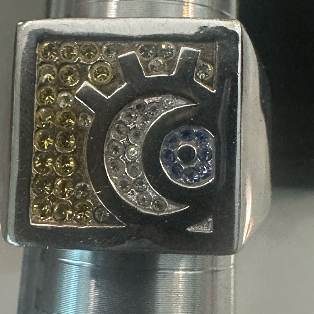 Spongebob Squarepants 925 silver Swarovski EYE crystals ring with light box